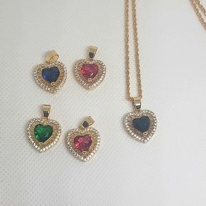 HEART Stones Pendant Necklace